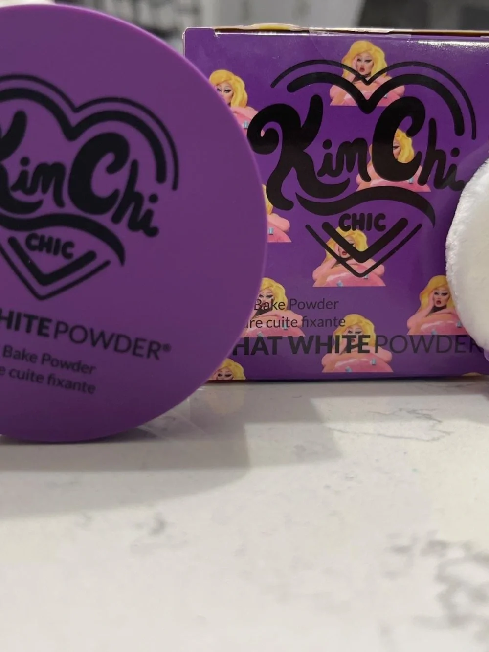 Kimchi Chic Beauty Purple Compact White Bake Setting Powder